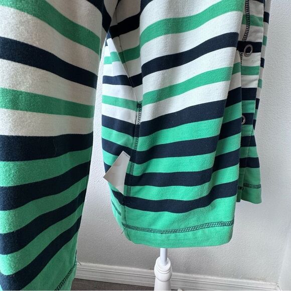 Alfred Dunner Sweater Striped Snap Front Sailboat Cardigan SZ 8 - Picture 8 of 14